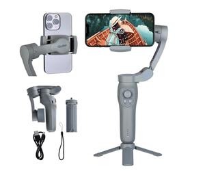 Rollei Steady Butler Mobile 3 SE Stabilisateur Smartphone 3 Axes, Mobile Gimbal Léger et Pliable Compatible avec iPhone 16/15/14/13/12 Pro Max et Android pour Vidéo TikTok Youtube Instagram