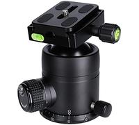 Rollei T7S Market II Tête de trépied de caméra professionnelle 360 degrés avec friction, capacité de charge de 40KG et 2 niveaux à bulles. Plaque de fixation rapide compatible Acra Swiss