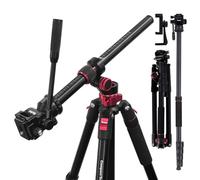 Trepied Appareil Photo 212cm Rollei Compact Traveler No.2 XL Video Trépied Aluminium avec Bras Extension Tête Fluide Fonction Monopode avec Support pour Téléphone, Trépied-Appareil-Photo-Camera-Tripod
