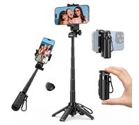 Rollei Trépied Smartphone Easy Creator SmartGrip 3-en-1 Perche à Selfie Extensible avec Télécommande Petit Trepied Telephone Portable avec 2 Supports Cold Shoes,Trepied-Smartphone-Perche-Selfie-Stick