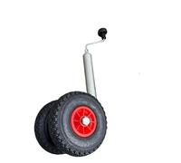 Rollentechnik Lot de 2 roues jockey - Diamètre : 260 mm - Avec tube de 48 mm - Pour remorque, caravane, caravane - Avec support de serrage