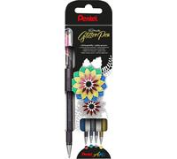 Roller à encre gel hybride Pentel "Dual Pen" étui de 4 pièces