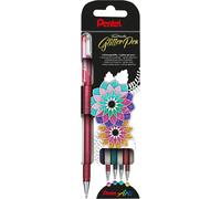 Roller à encre gel hybride Pentel "Dual Pen" étui de 4 pièces