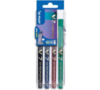 Roller à encre PILOT Hi-Tecpoint V5 Set2Go étui de 4 pièces