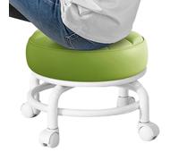 Roller - Avec tabouret inférieur tourné - siège pivotant à 360 ° avec mousse à mémoire de forme | Tabouret confortable et robuste, imperméable et silencieux | Chaise roulante universelle pour maison