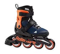 Roller Blade MICROBLADE Patins Bleu Rollerblade, Jeunesse Unisexe, Midnight Blue/Warm Orange, 210