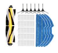 Roller Brush, Side Brush, Filter, and Mopping Pads Kit, Compatible with Cleanmate S950, Robot Vacuum Cleaner Replacement Parts