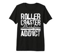 Roller Coaster Addict I Cool Roller Coaster Fan Design Blanc T-Shirt Haut de Gamme