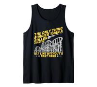 Roller Coaster Line Theme Park Thrill Ride Humour Débardeur