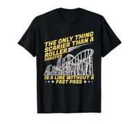Roller Coaster Line Theme Park Thrill Ride Humour T-Shirt