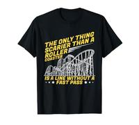 Roller Coaster Line Theme Park Thrill Ride Humour T-Shirt Graphique avec Valeur