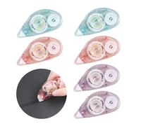 Roller de Colle Double Face Lot de 6, Ruban Adhésif en Points 8mm x 8m, Souris de Colle Transparente pour Scrapbooking, Photos, Bullet Journal et DIY Artisanat - Rechargeable et Haute Adhérence