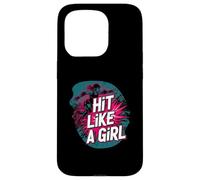 Roller Derby Hit Like A Girl Empowering Skater Design Coque pour iPhone 15 Pro
