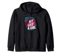 Roller Derby Hit Like A Girl Empowering Skater Design Sweat à Capuche