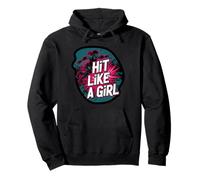 Roller Derby Hit Like A Girl Empowering Skater Design Sweat à Capuche