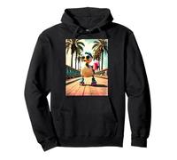 Roller Duck amusant d'été rétro Sweat à Capuche