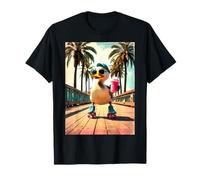 Roller Duck amusant d'été rétro T-Shirt