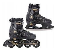 Roller en ligne Expert du 37 au 40 + patin a glace Adulte Enfant Mixte taille ajustable Raven Noir/Or G
