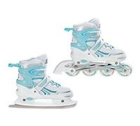 Roller en ligne Optima blanc du 39 au 42 + patin à glace Adulte Enfant Mixte taille ajustable Croxer G