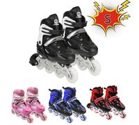 Roller en ligne pour enfants JEOBEST - Rouge - Taille S-27/32 - Réglable - Roues en PVC avec flash S