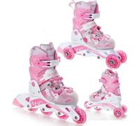 Roller En Ligne Princess Du 26 Au 29 Enfant Mixte Taille Ajustable Blanc/Rose Raven Blanc