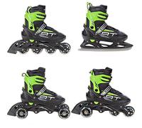 Roller en Ligne Profession du 31 au 35 Adulte EnfantNoir/Vert Mixte Taille Ajustable Raven