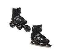 Roller en ligne Profession grande roue du 35 au 39 + patin à glace Adulte Enfant Mixte taille ajustable Raven Noir