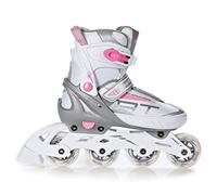Roller en Ligne RAVEN Profession Pointure Ajustable - Blanc/Rose - Taille 35-39 (23cm-25,5cm) Réglable Mixte