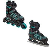 Roller en ligne Vella du 33 au 36 + patin à glace Adulte Enfant Mixte taille ajustable