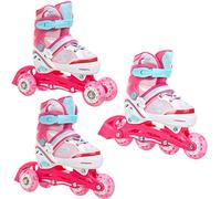 Roller en Ligne Zoya Roue LED du 27 au 30 EnfantBlanc/Rose Mixte Taille Ajustable Raven