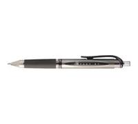 Uni Stylo à encre gel rétractable Impact pointe moyenne de 1 mm - corps noir translucide avec zone de préhension encre noire