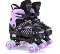 Roller Enfant Fille Patins à roulettes réglables pour Enfants 3 à 9 Ans, Patin a Roulette Femme Fille lumières Amusantes pour Enfants pour débutants (S (EU 28-32))