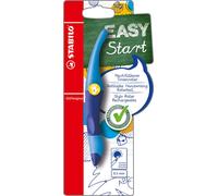 Roller ergonomique pour gauchers - STABILO EASYoriginal en bleu foncé/bleu clair - Stylo individuel - couleur d'écriture bleu (effaçable) - cartouche incluse
