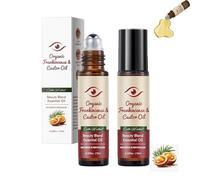 Roller Huile De Castor, Rouleau à Bille Pour Les Yeux à L'Huile De Ricin Bio, Sérum Nourrissant Pour Les Yeux, Anti-Cernes Et Rides, Anti-âge (2PC)