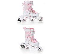 Roller Laguna Transformable et Ajustable RAVEN Blanc/Rose