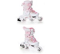 Roller Laguna transformable et ajustable RAVEN blanc/rose - Packs : Version 3en1 - Blanc/Rose 34/37