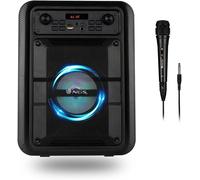 Roller Lingo Black - Enceinte Portable 20W Avec Technologie Bluetooth 5.0 Et True Wireless Stereo, Avec Microphone Pour Karaoke Et Écléirage Led Incorporé (Usb/Microsd/Line In/Entrée Micro),[Z1432]