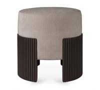 Roller Max pouf acajou gris foncé / tissu Rice Ethnicraft - 5404023617712