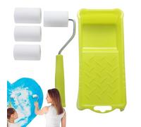 Roller paintBrush Kit, Roller EdgerMini Brush Set With paintTray - Hemmålning Handhållen Clean Cut paintEdger, Målningsverktyg