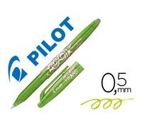 Roller pilot frixion ball écriture moyenne 0.5mm encre effaçable grip préhension rechargeable gomme sertie vert pomme