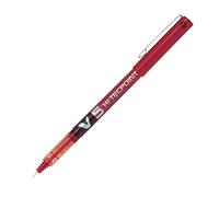 Pilot Hi-Tecpoint V5 - Stylo roller pointe fine 0,5 mm - Rouge