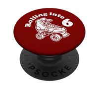 Roller Skate Rolling Into 6 PopSockets PopGrip Adhésif