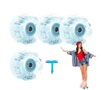 Roller Skate Wheels - 5.8x3.2cm PU Quad Wheels, 82A Hardness, Magnetic LED Light | Indoor Skating Whels for Roller Skates, Smooth Glide, Stylish Weels, Comfort Stability Fun Skating Accessor