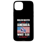 Roller Skates and America What Else is There 4 Juillet Coque pour iPhone 15 Plus