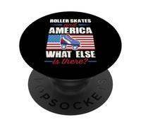 Roller Skates and America What Else is There 4 Juillet PopSockets PopGrip Adhésif