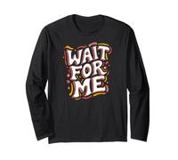 Roller Skating Wait for Me Retro Skateboarding Manche Longue