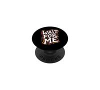 Roller Skating Wait for Me Retro Skateboarding PopSockets PopGrip Adhésif