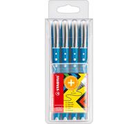 Roller - STABILO worker+ coloré - moyen - pack de 4 - bleu