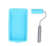 Roller with Silicone Application Tray, Aluminum Alloy Roller Handle Paint Brushes Set for Professional Painting for Woodworking Artistic Crafts