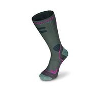 Rollerblade Chaussettes haute performance pour femme, patinage en ligne, multi sport, gris foncé et rose, M